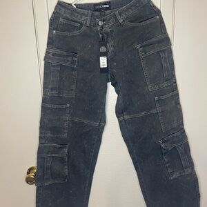 Fashion Nova Black Relaxed Fit Jeans